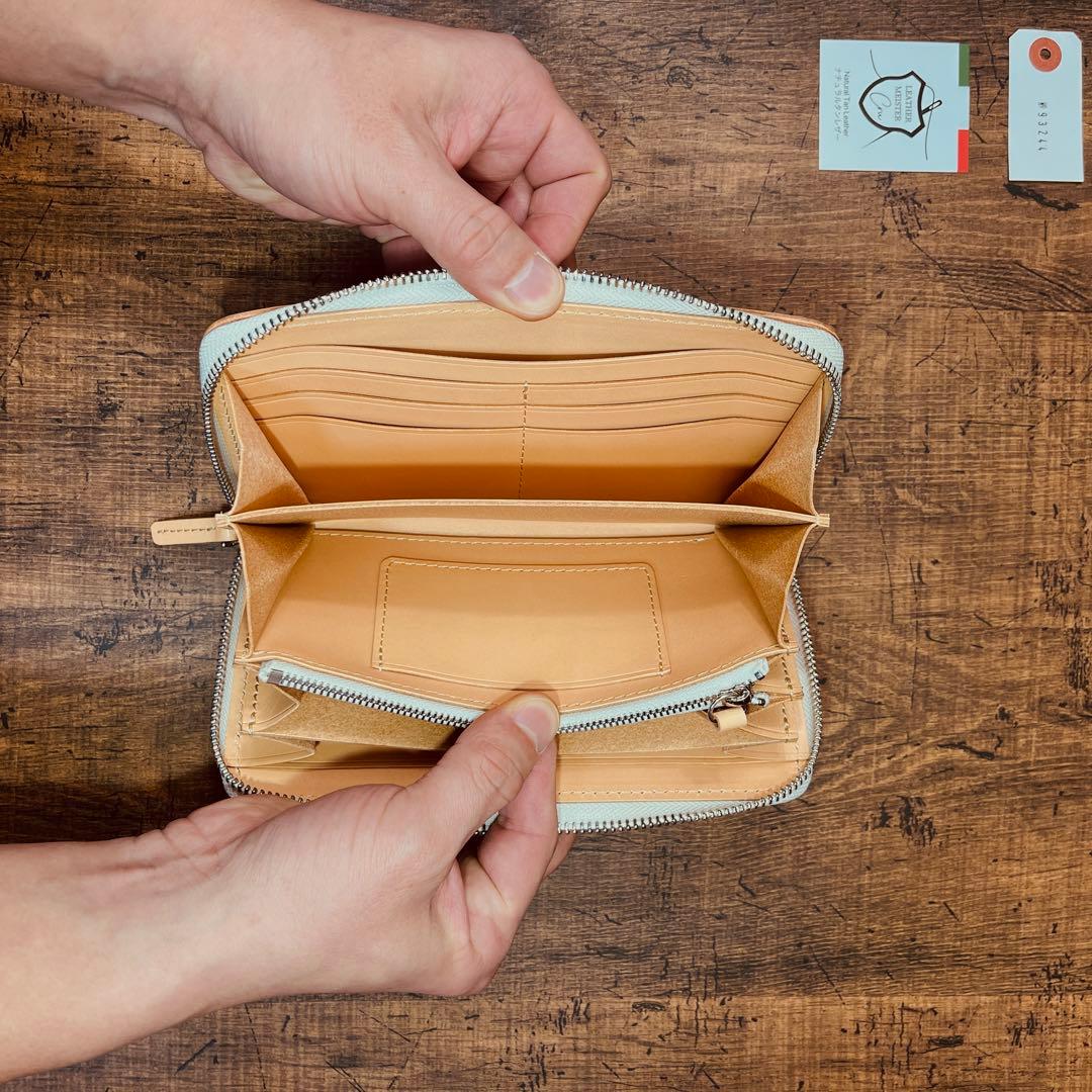 サドルレザー ラウンドファスナー メンズ財布 長財布 本革 ハンドメイド YKK