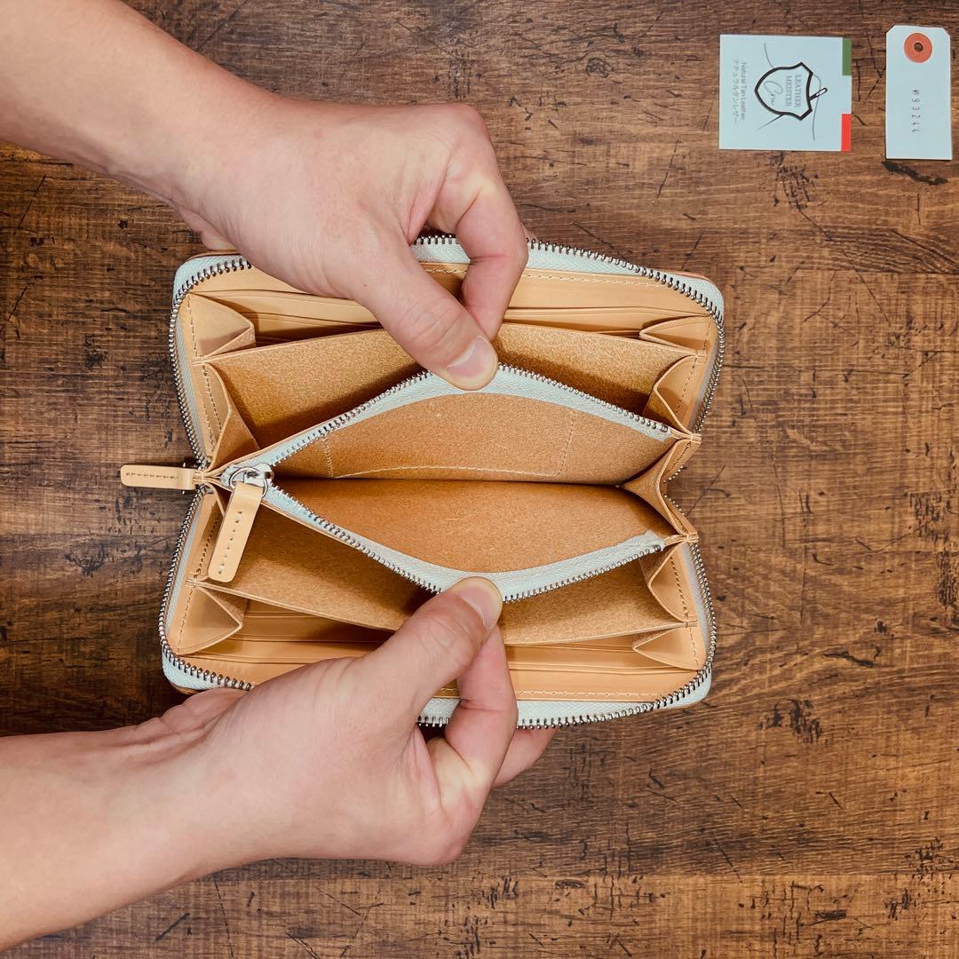 サドルレザー ラウンドファスナー メンズ財布 長財布 本革 ハンドメイド YKK