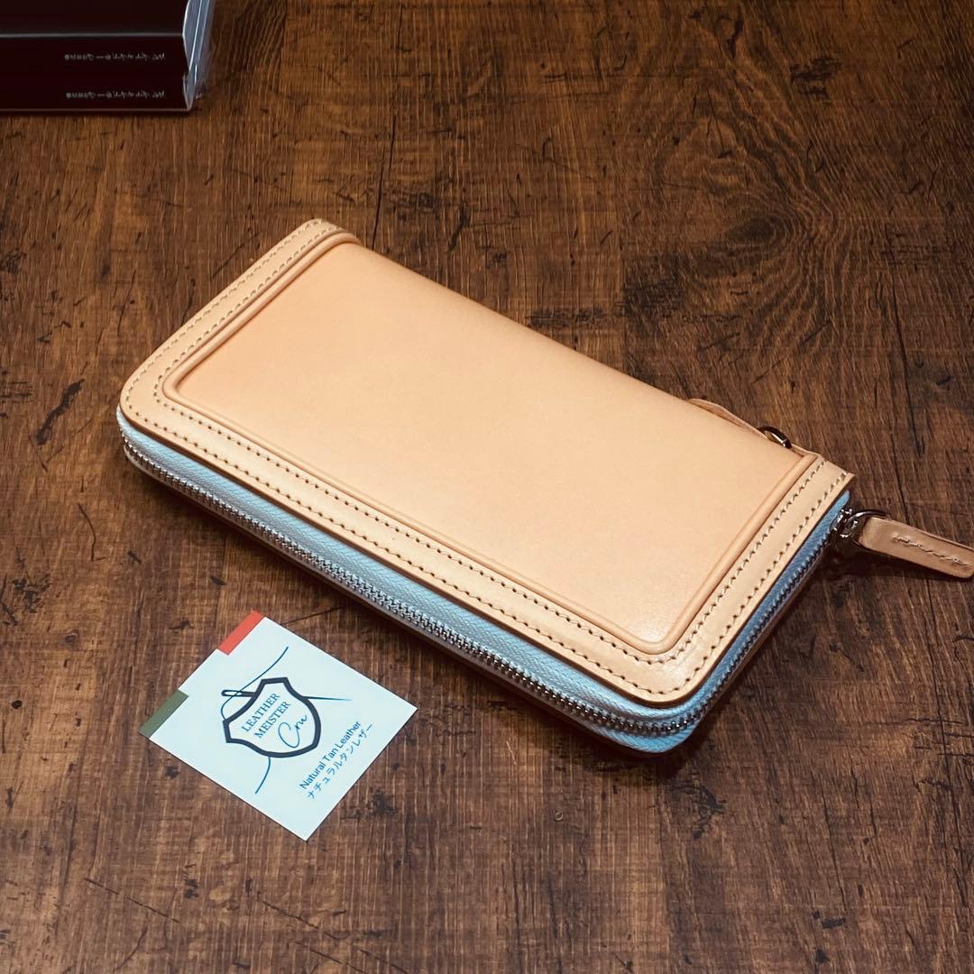サドルレザー ラウンドファスナー メンズ財布 長財布 本革 ハンドメイド YKK