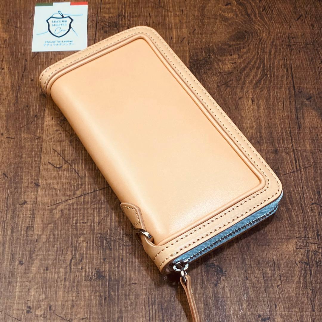 サドルレザー ラウンドファスナー メンズ財布 長財布 本革 ハンドメイド YKK