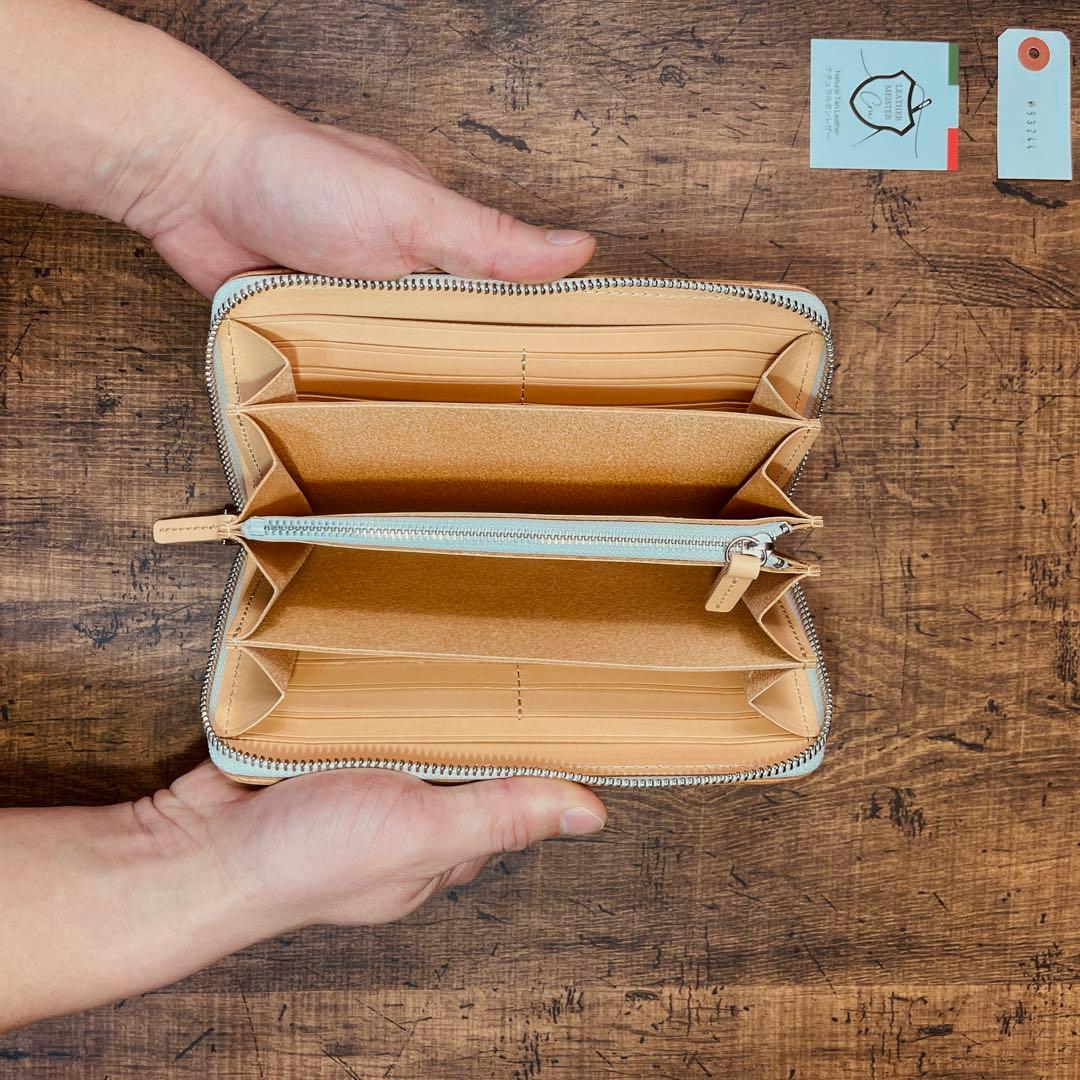 サドルレザー ラウンドファスナー メンズ財布 長財布 本革 ハンドメイド YKK