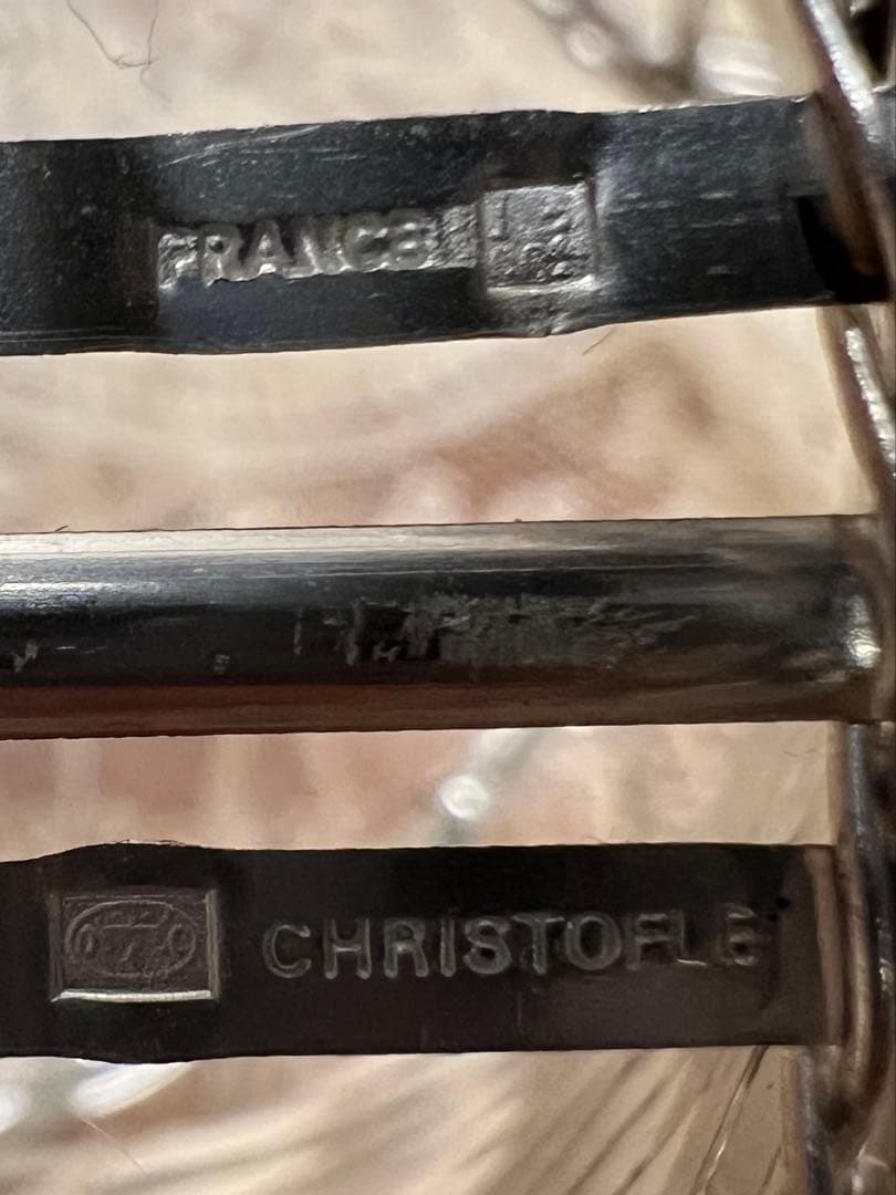 クリストフル　ワインボトルバスケット　シルバーコーティング　ヴィンテージ