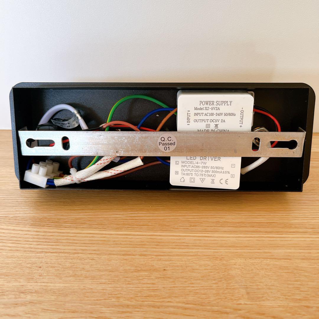 7W LED ベッドサイド読書ウォールライト USB充電 アルミニウムランプ