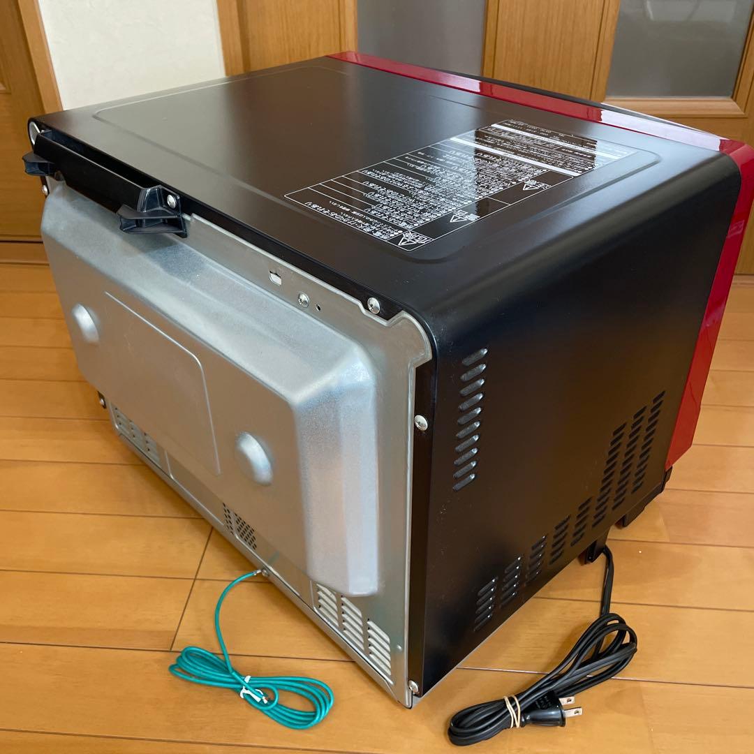 【動作品★整備済】日立 オーブンレンジ 赤黒　MRO-S8X 2020年製