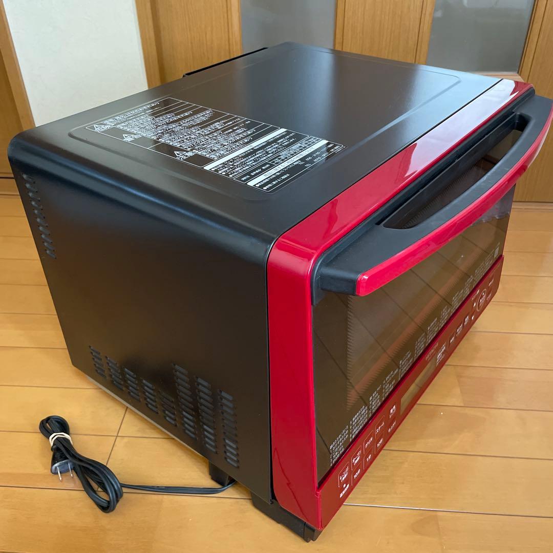 【動作品★整備済】日立 オーブンレンジ 赤黒　MRO-S8X 2020年製
