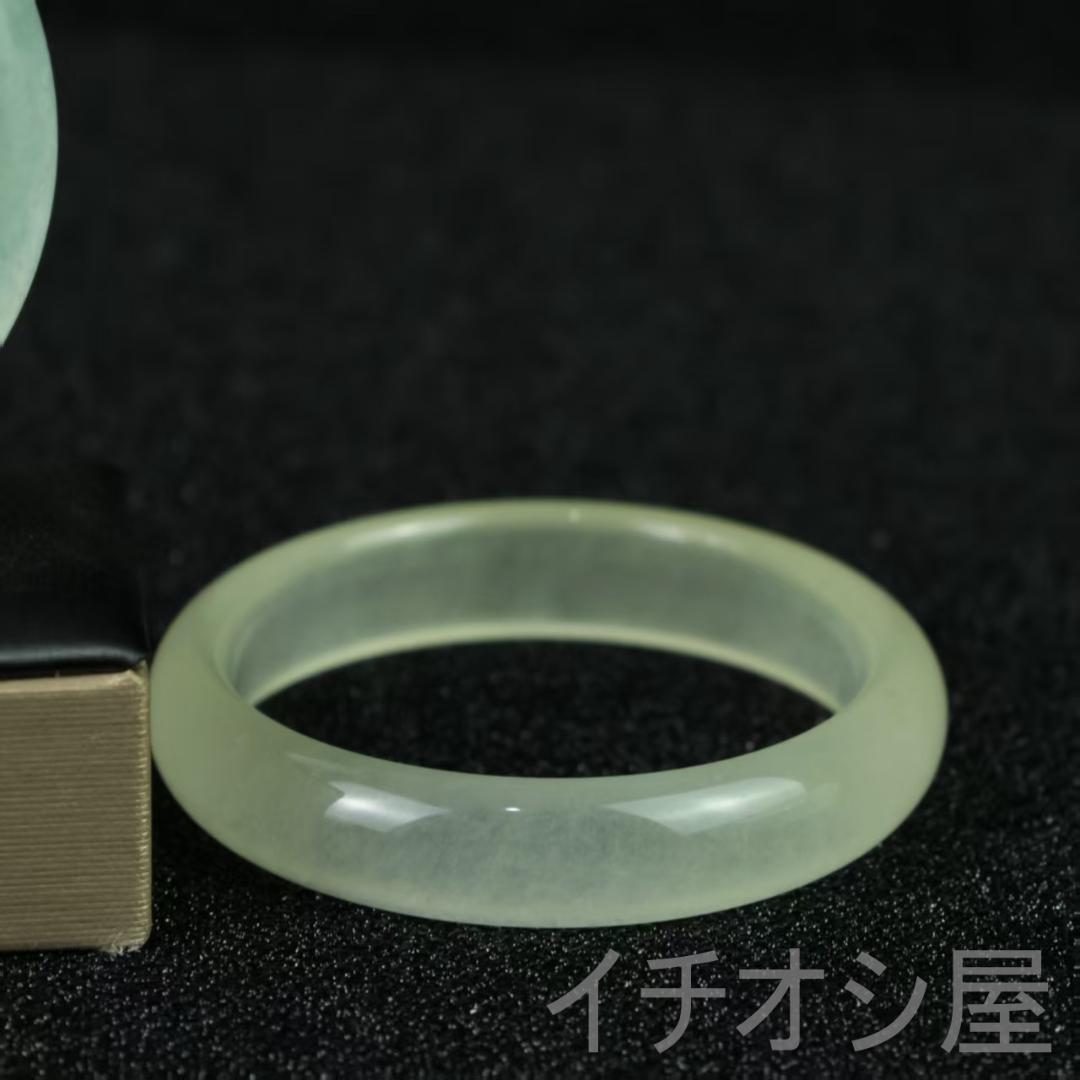 中国古美術 翡翠 高氷種 扁条バングル 透明感 旧蔵 天然石 玉器 腕輪 お守り
