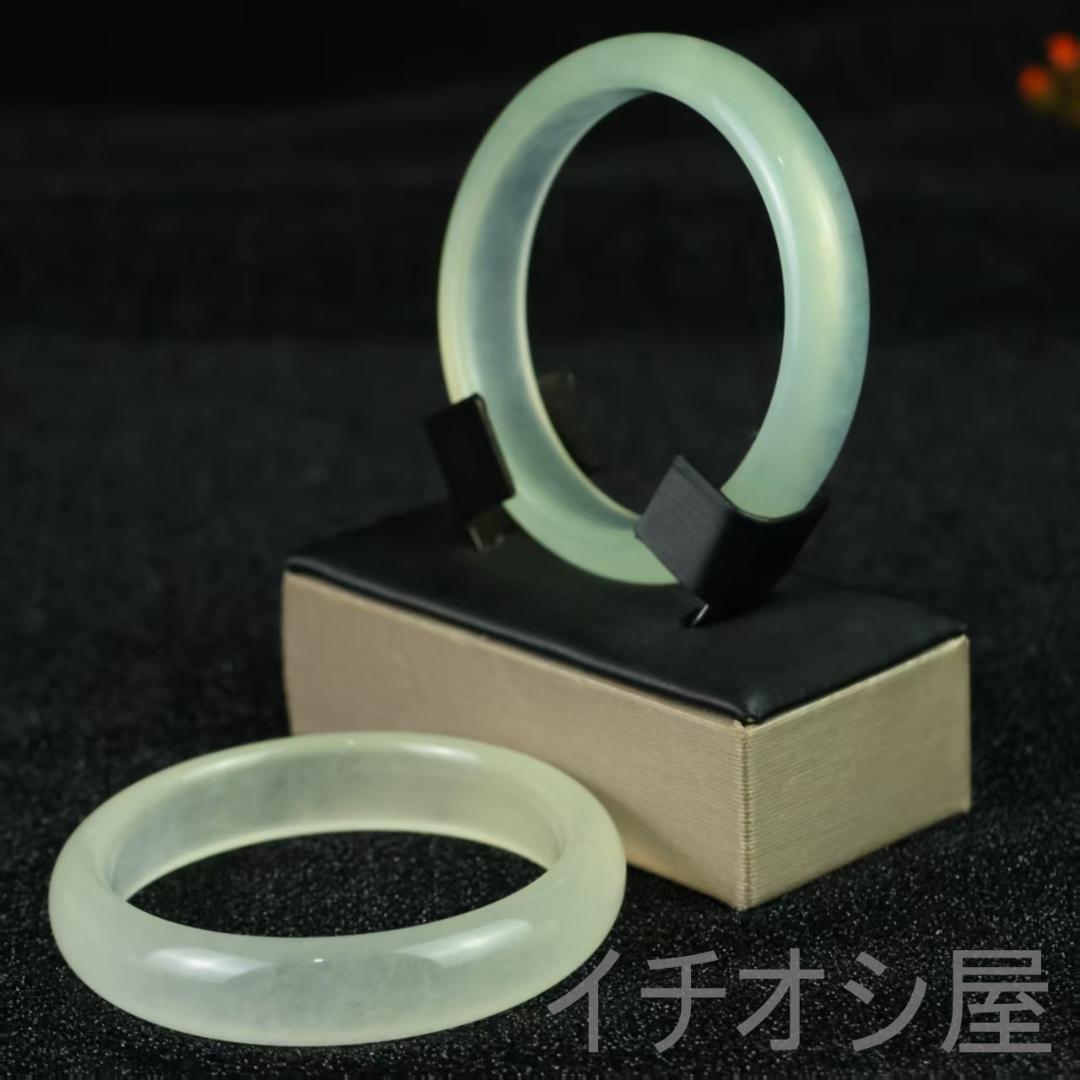 中国古美術 翡翠 高氷種 扁条バングル 透明感 旧蔵 天然石 玉器 腕輪 お守り
