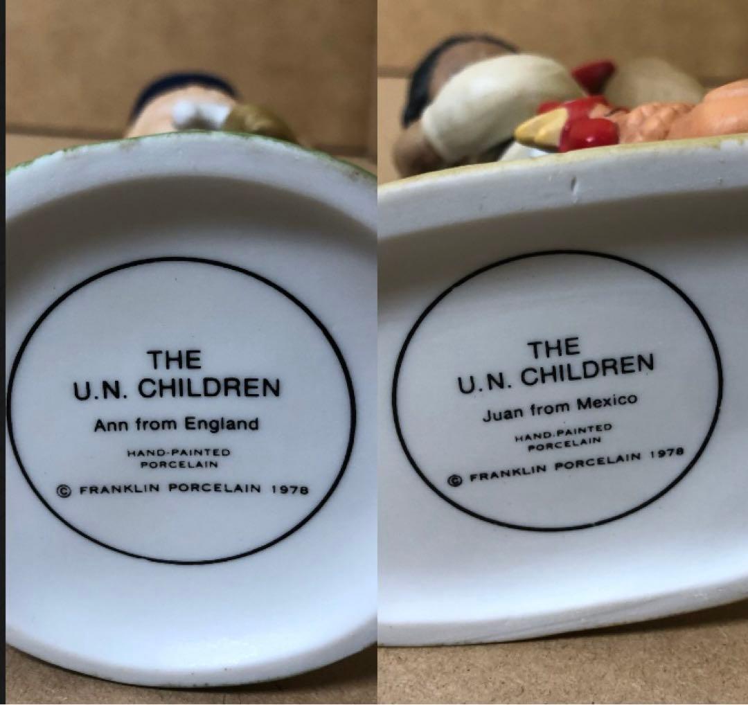 【希少】フランクリンミント 国連のこどもたち 陶器 1979年度 6体セット