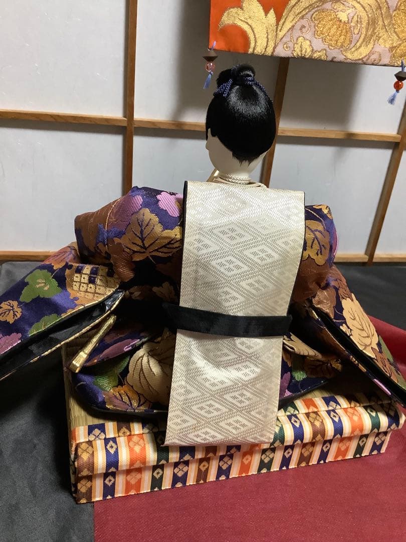 【し】#親王飾り　●豪華衣装・良いお顔です。小道具あります、丁寧な作りです‼️