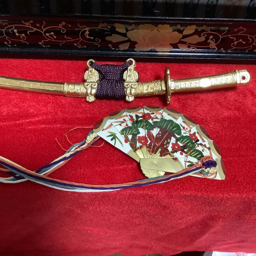 【し】#親王飾り　●豪華衣装・良いお顔です。小道具あります、丁寧な作りです‼️