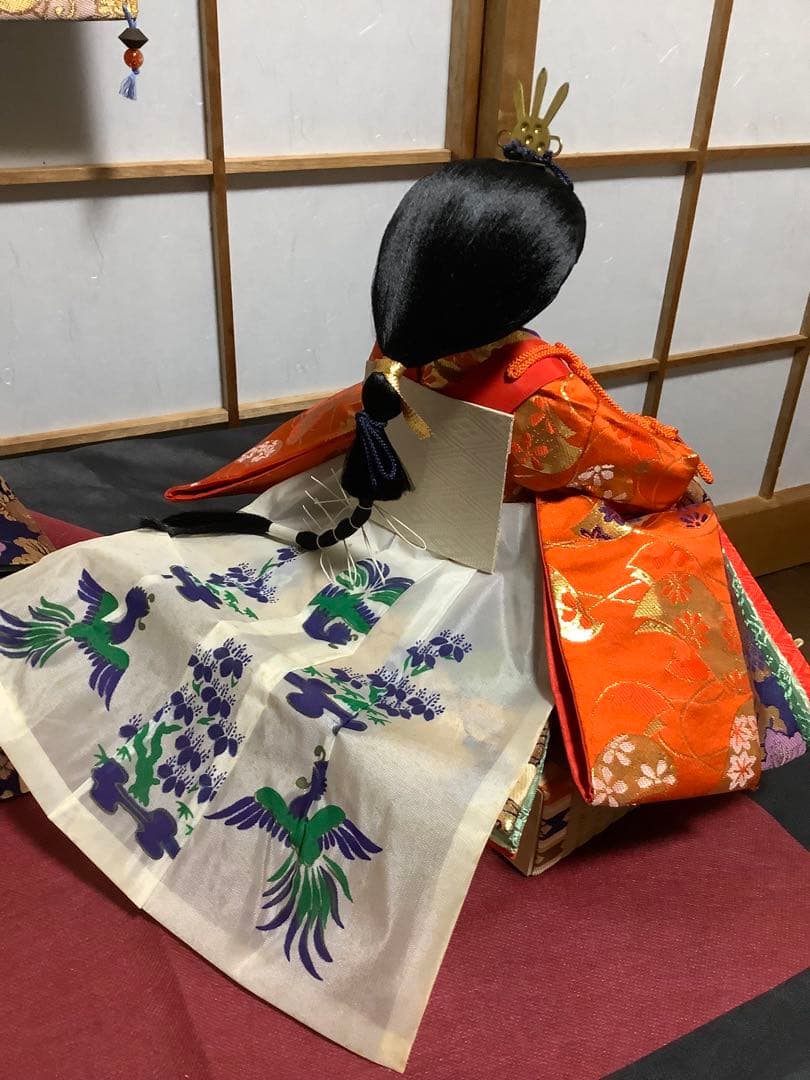 【し】#親王飾り　●豪華衣装・良いお顔です。小道具あります、丁寧な作りです‼️