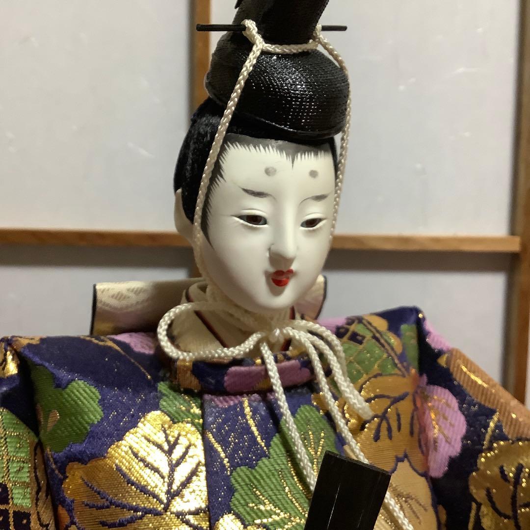 【し】#親王飾り　●豪華衣装・良いお顔です。小道具あります、丁寧な作りです‼️