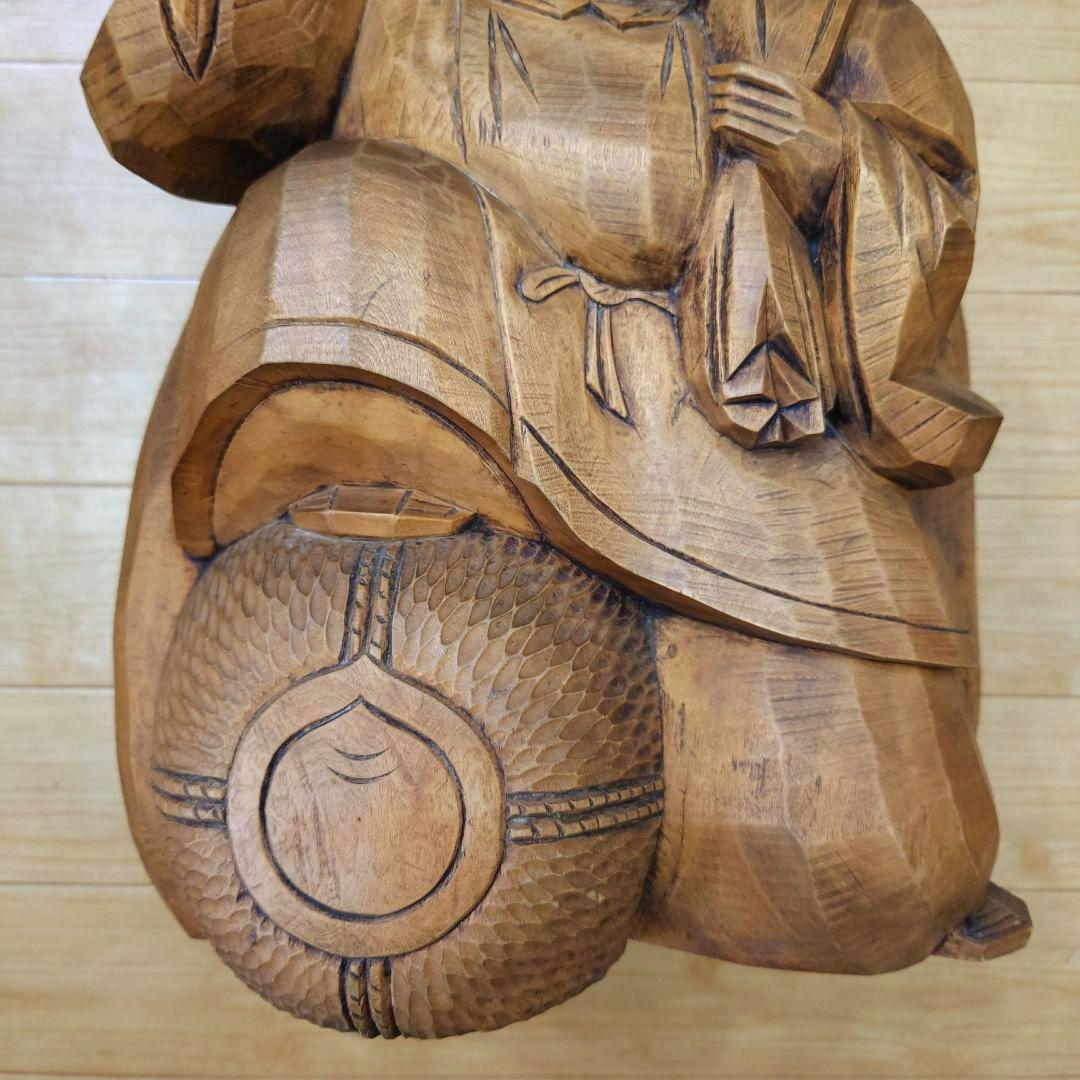 大人気◆大黒様木彫大黒天像◆製作者在銘刻印有り◆高さ約41cm重量約7.5kg