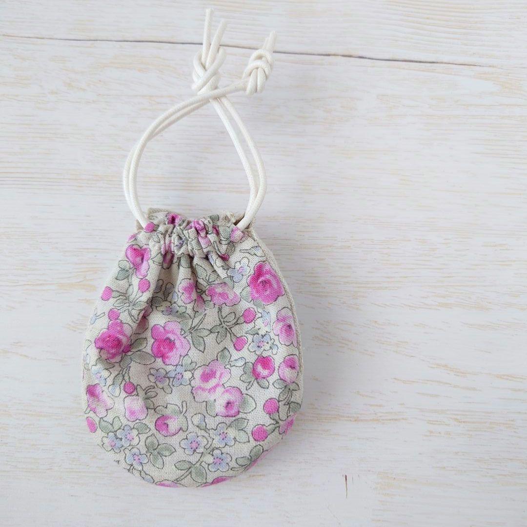 ちっちゃな巾着サシェ/詰替タイプ【うさこと薔薇】