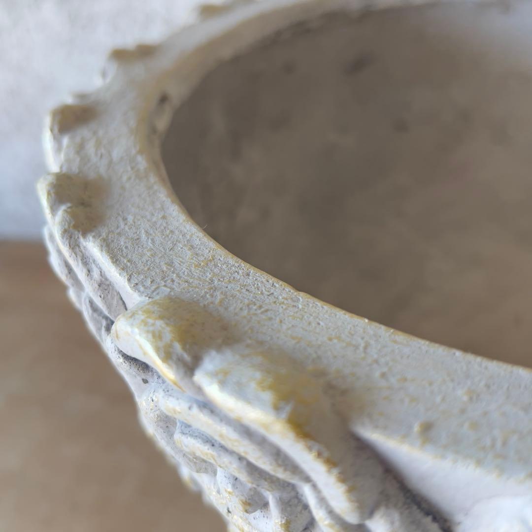 アンティーク風総薔薇レリーフ金色カスレ模様