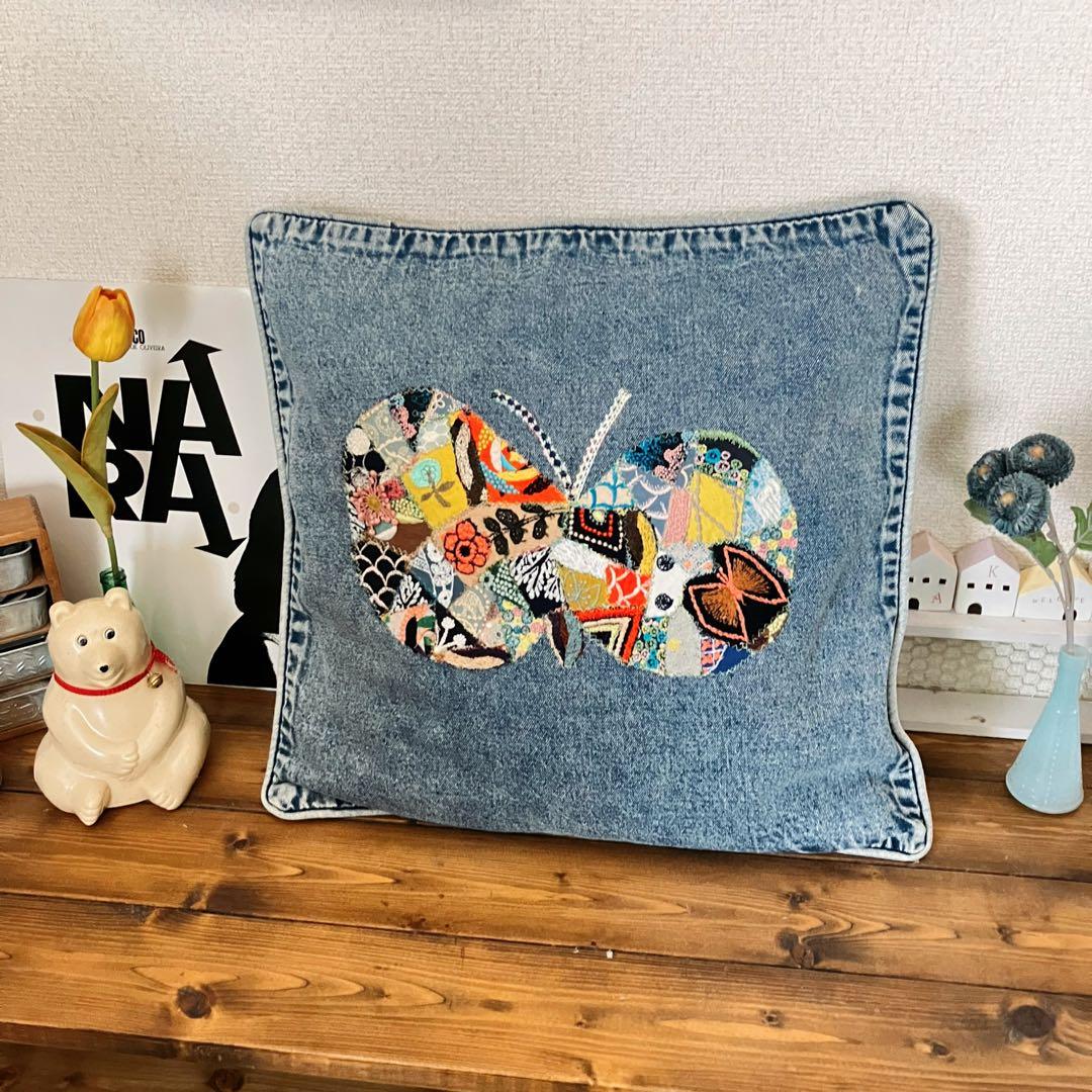 ミナペルホネンハンドメイド❤︎カケラノ蝶。:°ஐ♡*クッションカバー
