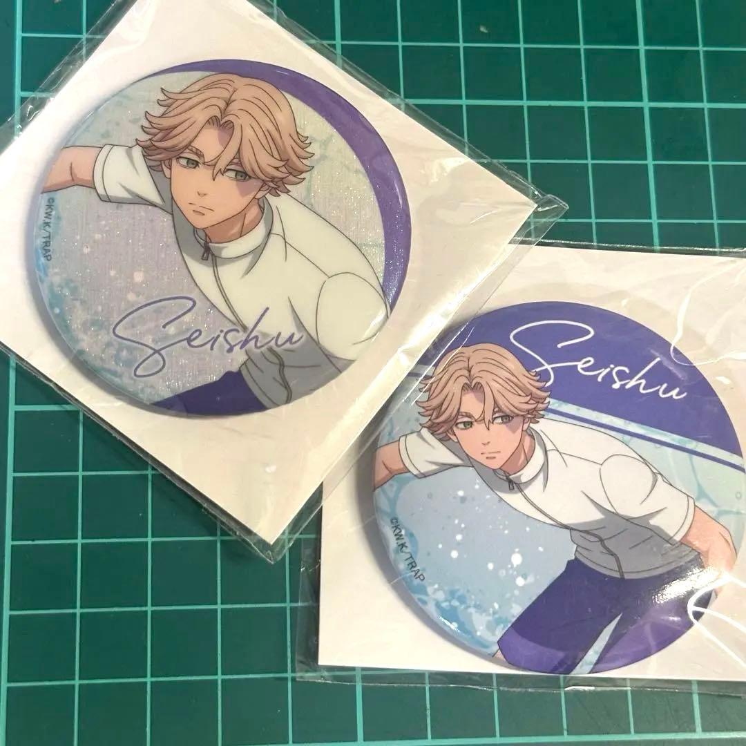 東京リベンジャーズ　くじ　Summer splash グリッター缶バッジ　乾青宗