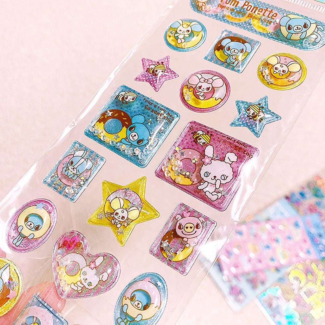 平成レトロ 貴重 ポンポネット Pom Ponette シール 新品 まとめ売り