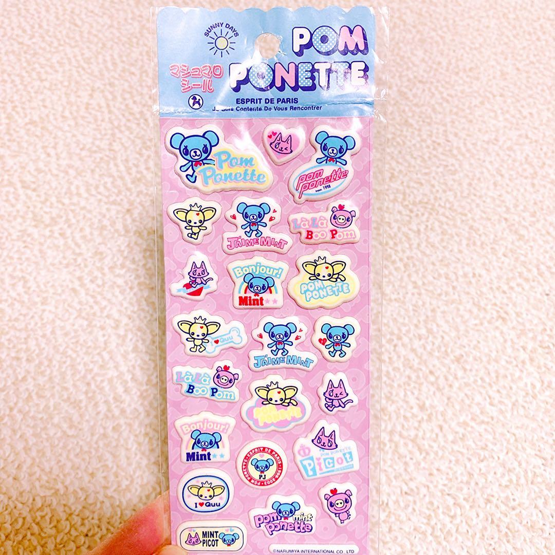 平成レトロ 貴重 ポンポネット Pom Ponette シール 新品 まとめ売り