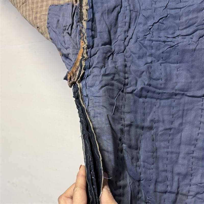 古布 木綿 藍染 刺子 継ぎ接ぎ 襤褸 ⑪ 野良着 サックリ さっくり boro