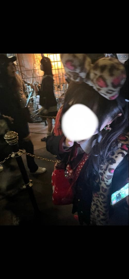 ディズニー ミニーちゃん ヒョウ柄ハートカチューシャ