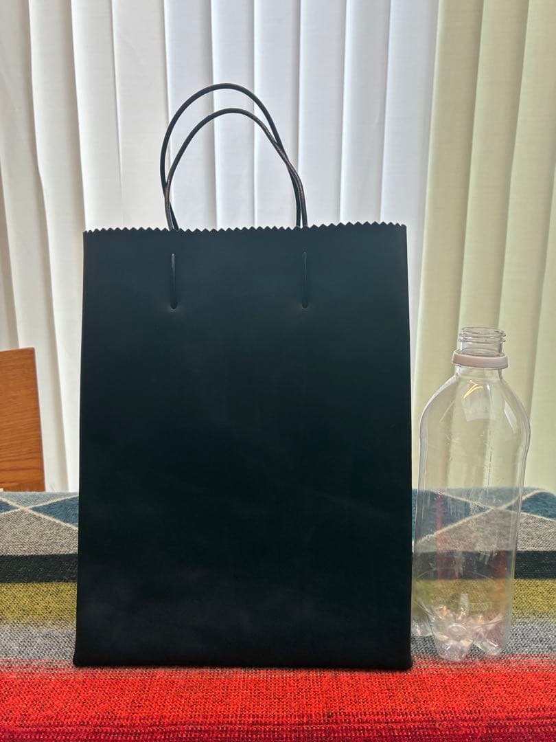 超限定品 紙袋ならぬ 革袋 ノーマルVer 馬革 レザー 本革 バッグ 紺糸