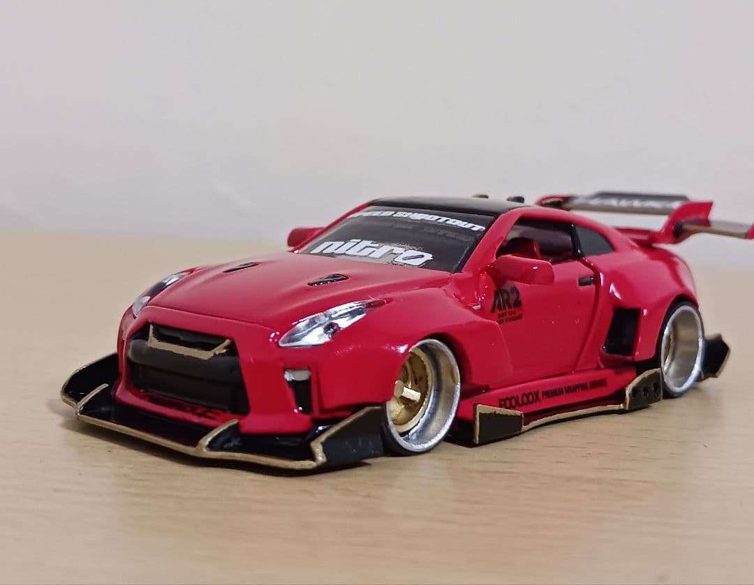 トミカ改造R35GT-Rスーパーシルエットワイドボディカスタムリバティウォーク風