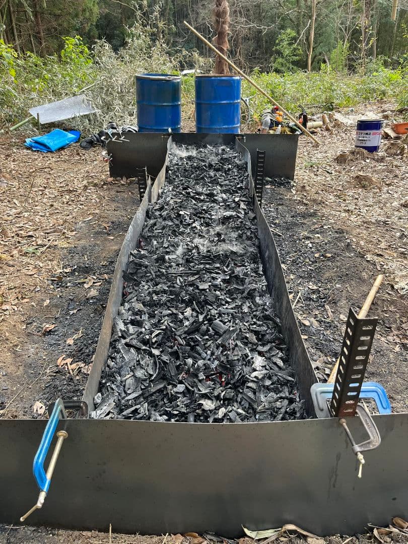 30kg米袋入り竹炭3袋(無選別)(約120リットル)　大阪産