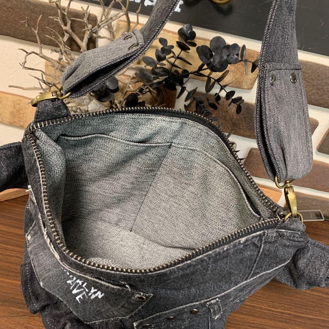専用デニムリメイク ボディバッグ ショルダーバッグ 21'808