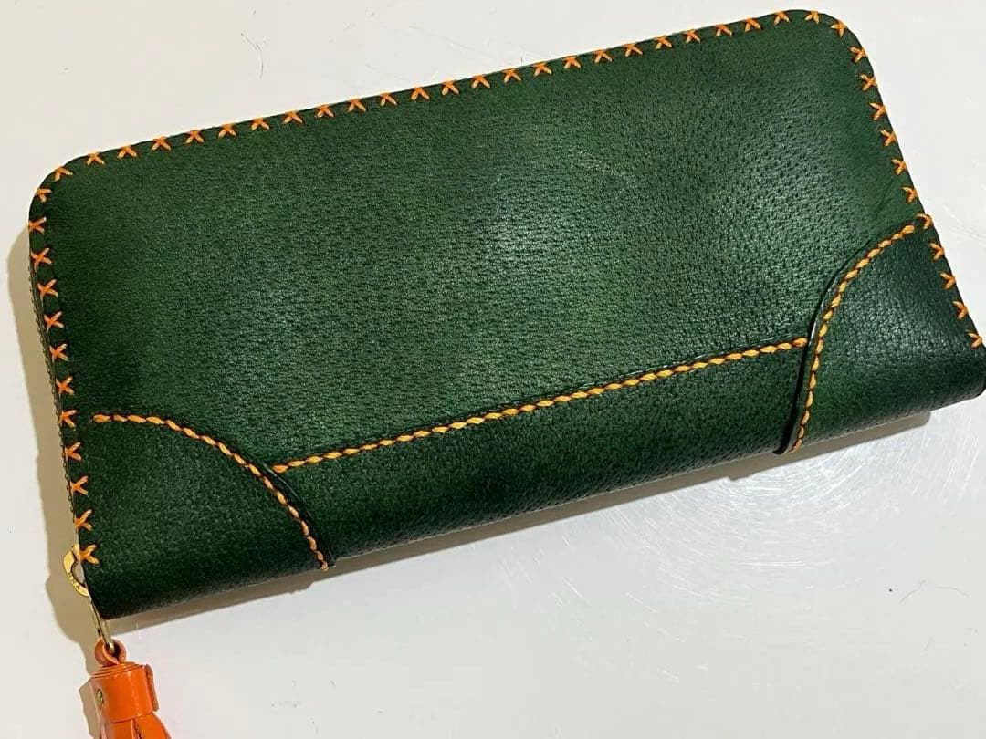 ♪crema ハンドメイド 本革 長財布♪