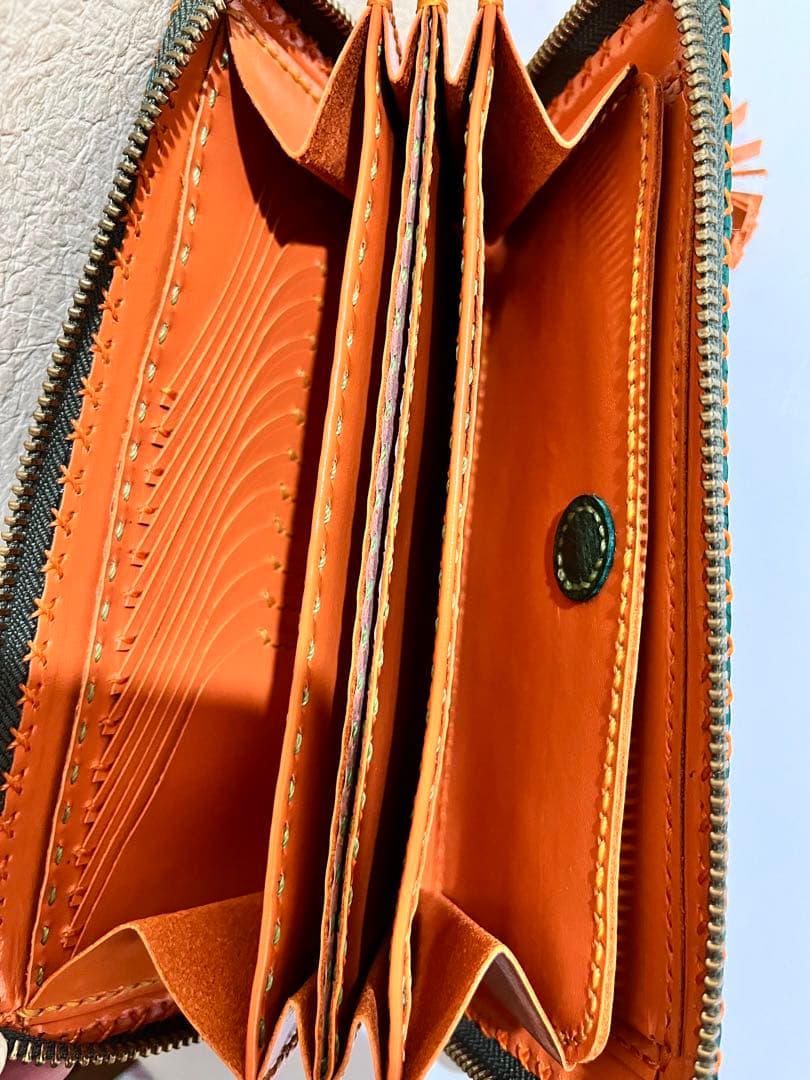 ♪crema ハンドメイド 本革 長財布♪