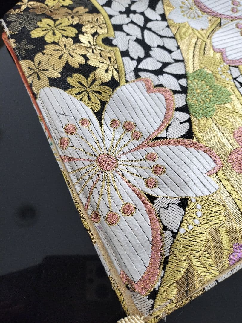 A965逸品‼️西陣織‼️全通‼️リバーシブル‼️テーブルランナー2m11cm
