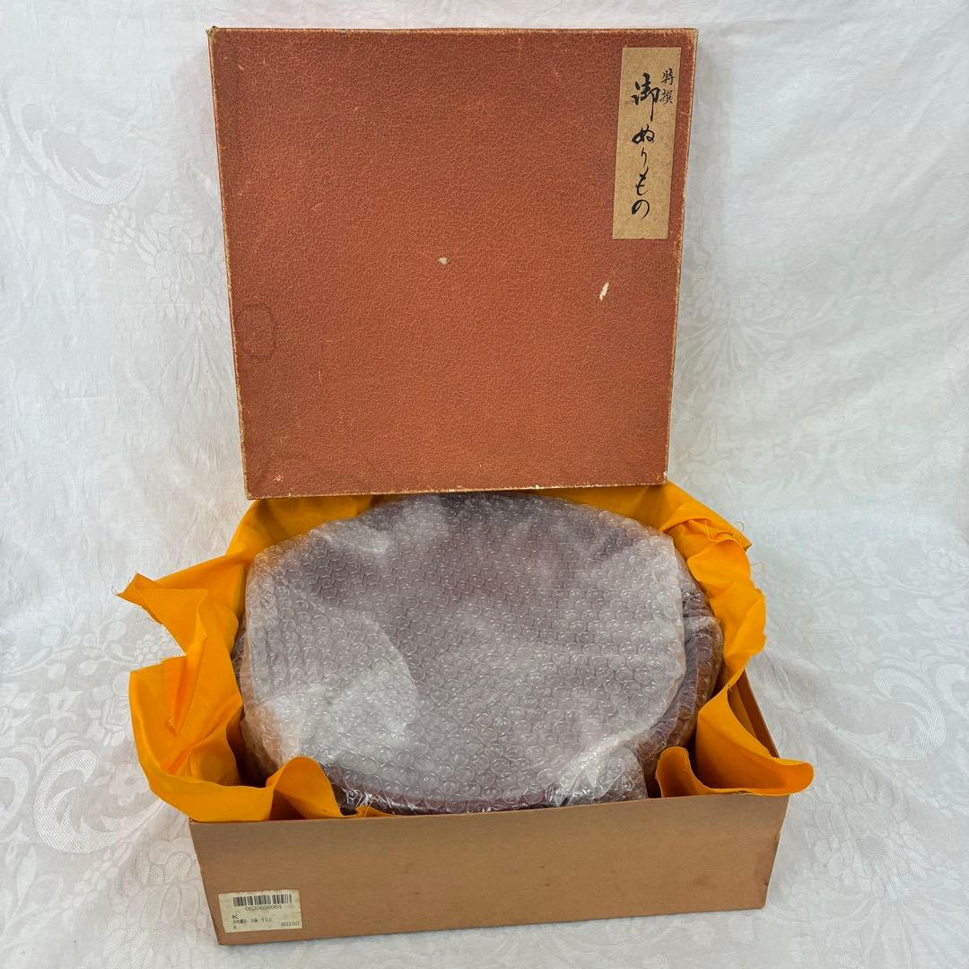 木製 漆塗り布貼り根来 くり抜き こね鉢 大鉢 蕎麦打ち 寿司桶