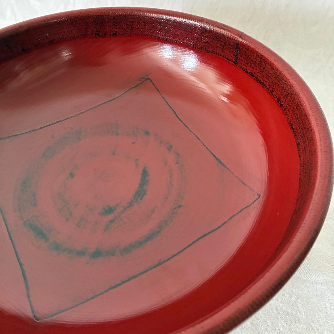 木製 漆塗り布貼り根来 くり抜き こね鉢 大鉢 蕎麦打ち 寿司桶