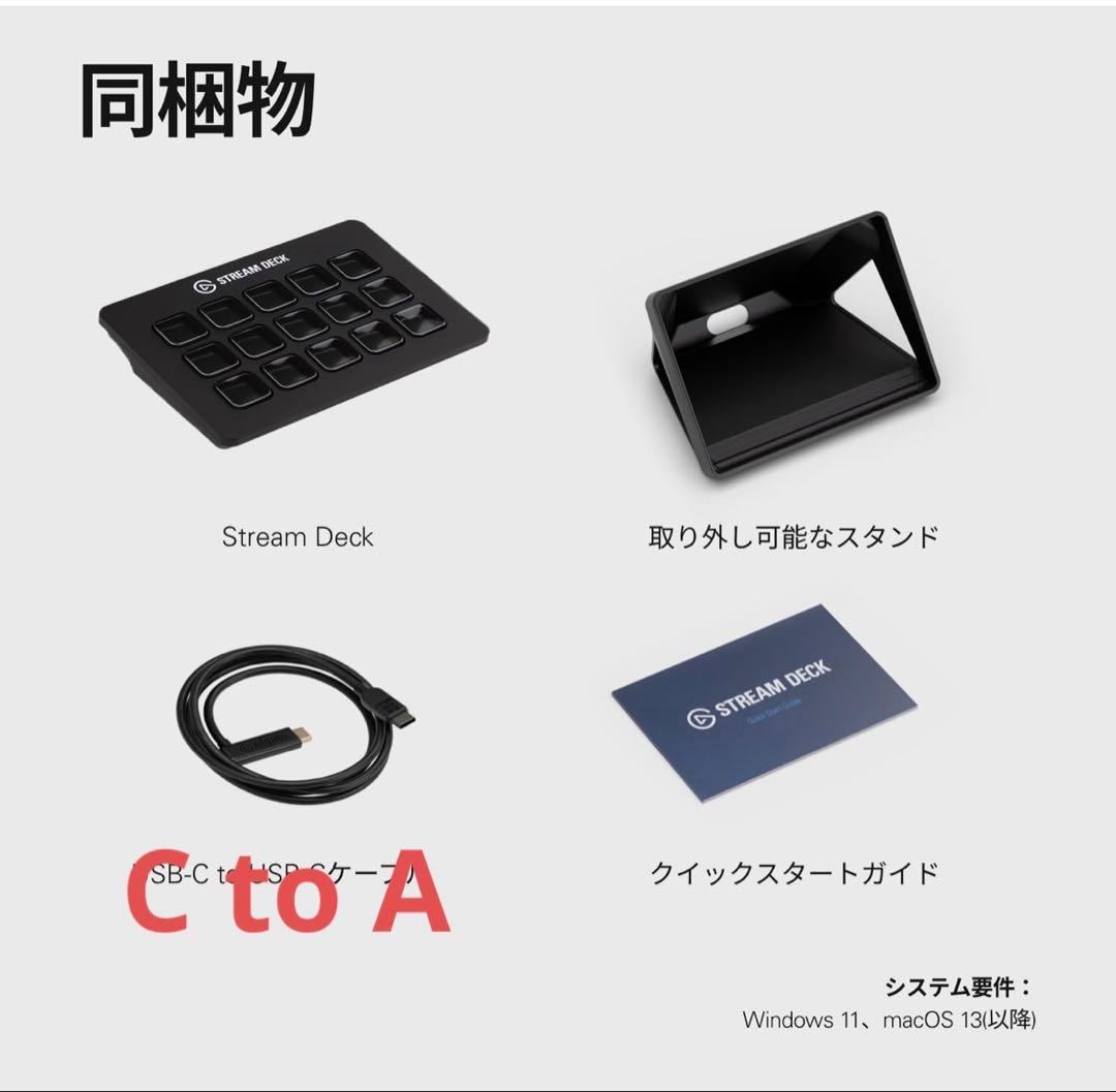 ［未使用新品］elgato Stream Deck Mk.2 付属品完備