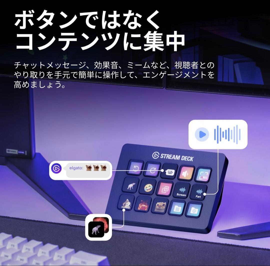 ［未使用新品］elgato Stream Deck Mk.2 付属品完備