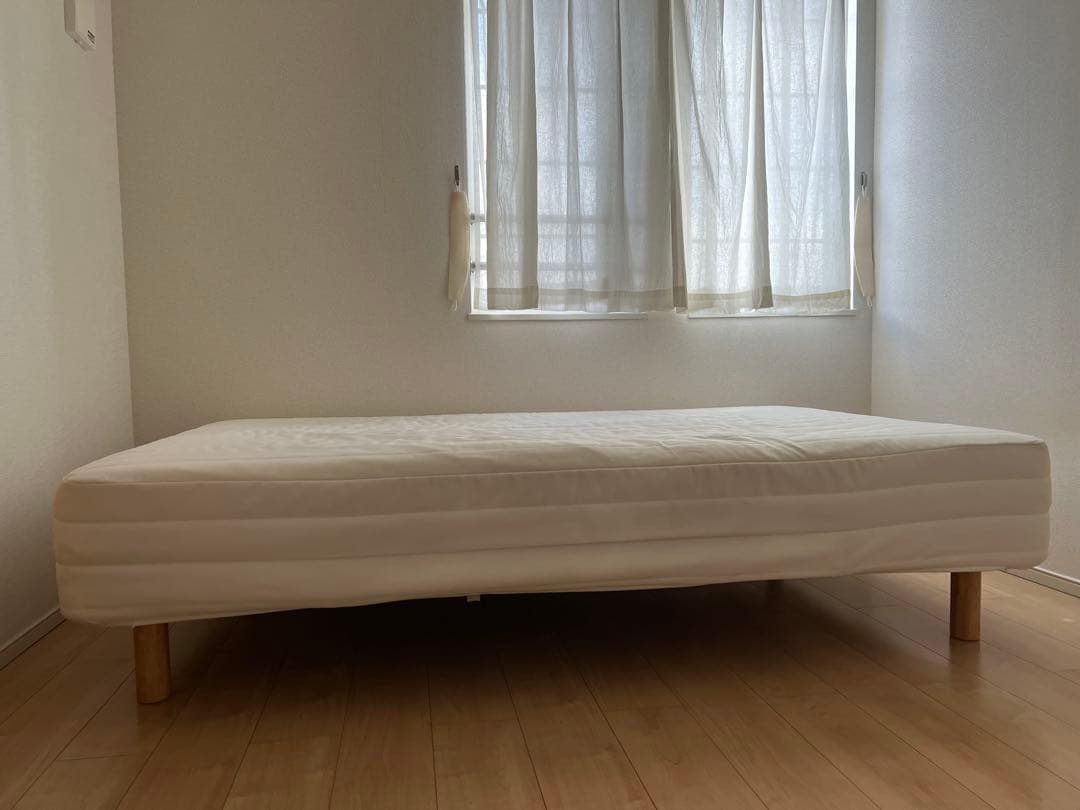 無印良品 脚付マットレス・ポケットコイル・セミダブルベッド