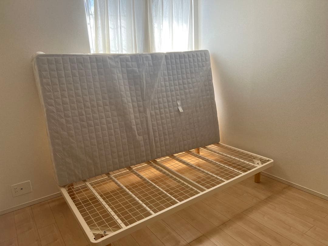 無印良品 脚付マットレス・ポケットコイル・セミダブルベッド