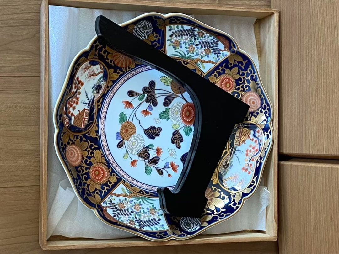 有田焼 其泉窯琳派古伊万里 盛皿 飾皿 　箱付