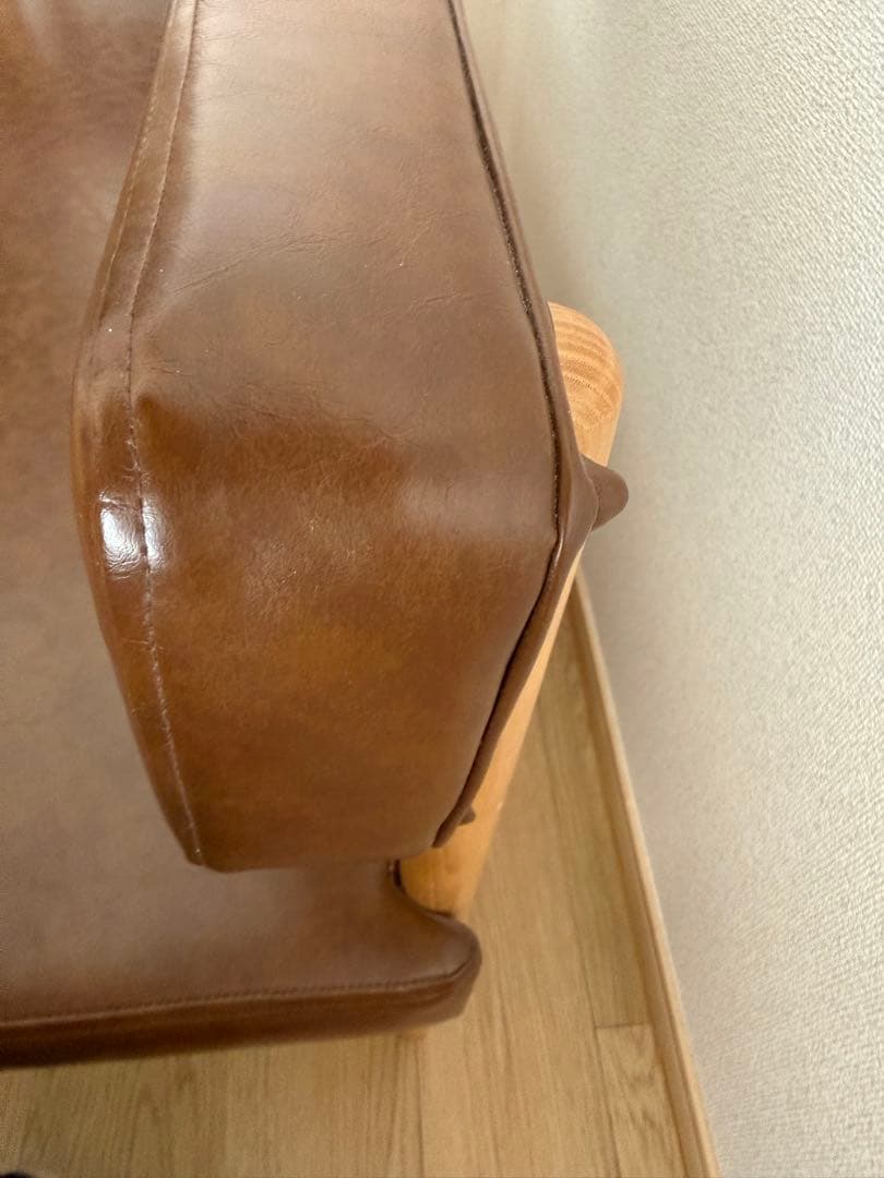 東谷（あずまや）のエコモ（ecomo）片肘ソファ　ブラウン