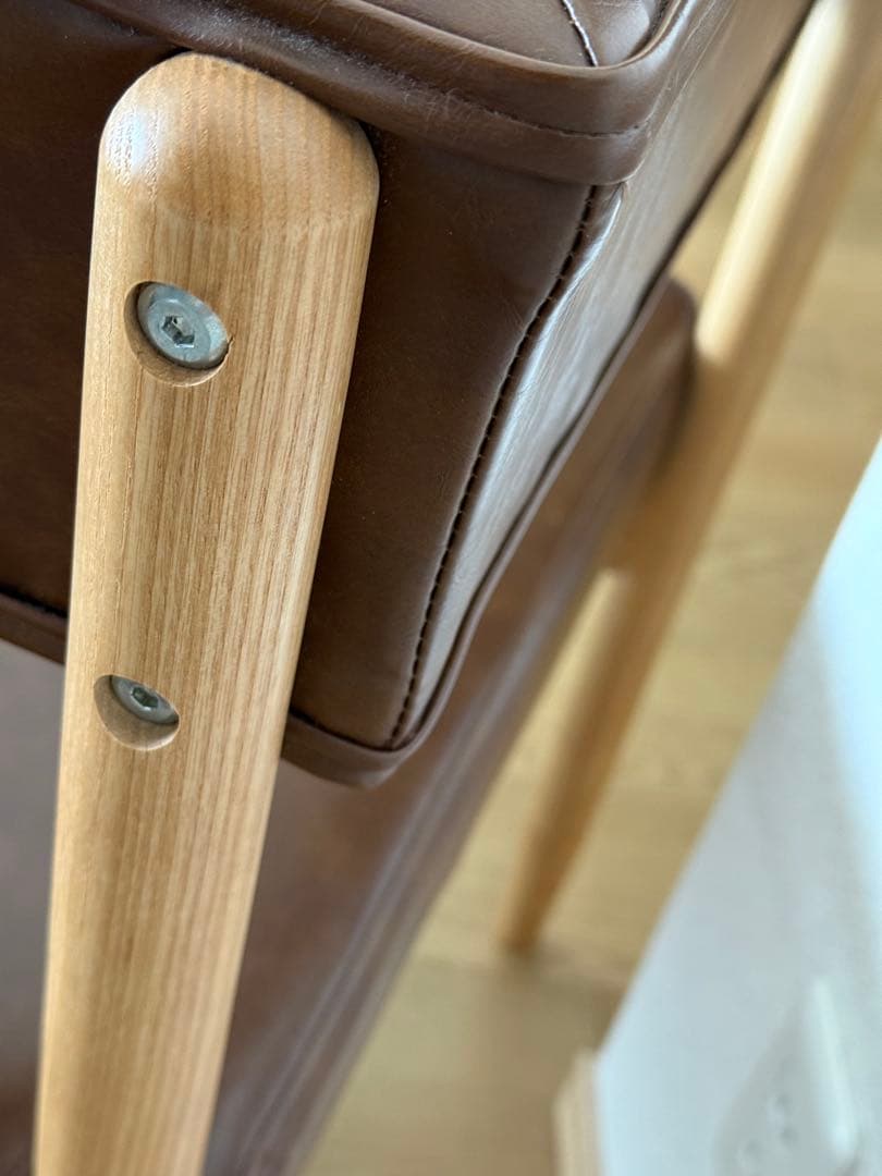 東谷（あずまや）のエコモ（ecomo）片肘ソファ　ブラウン