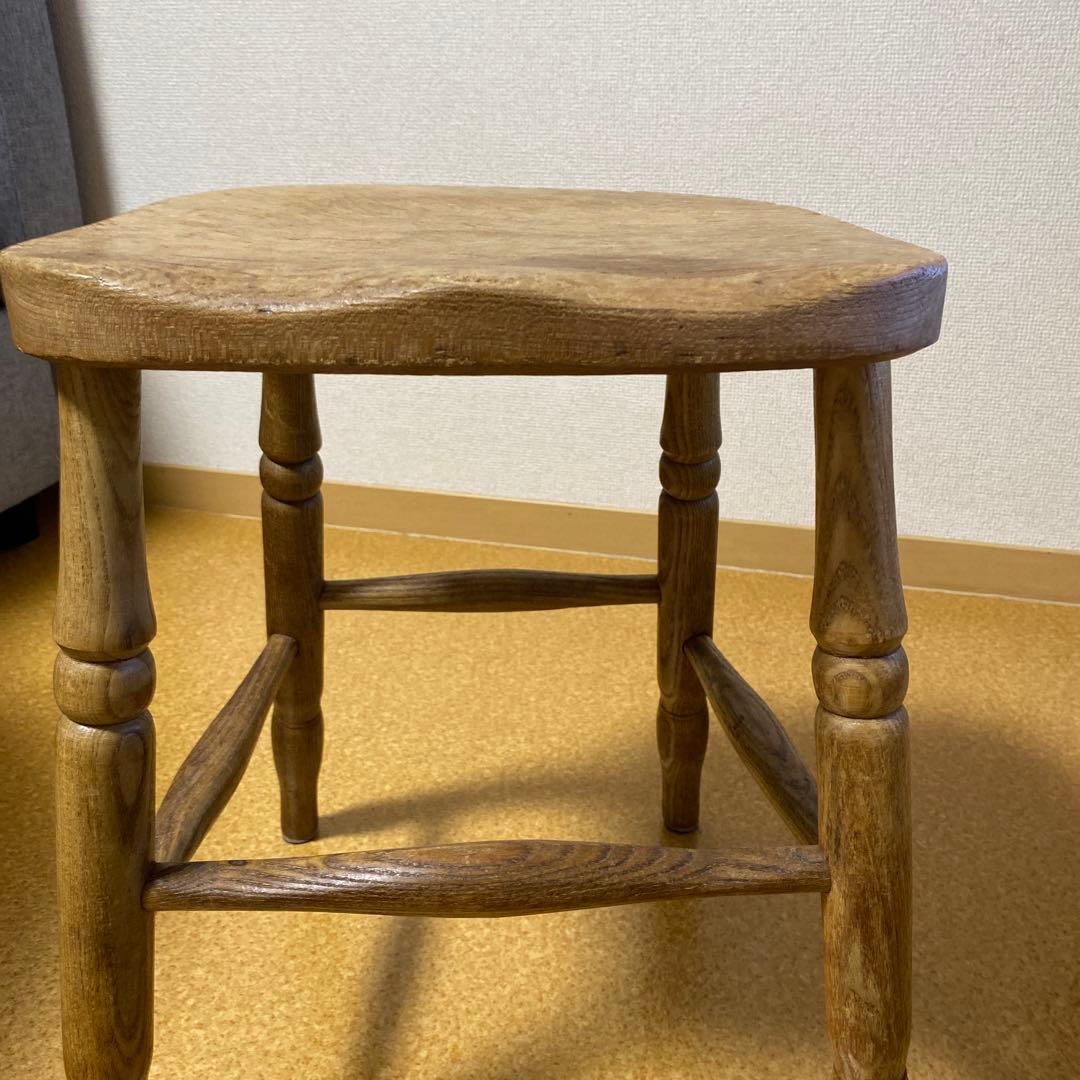 アンティークスツールオールドパイン材　シャビー
