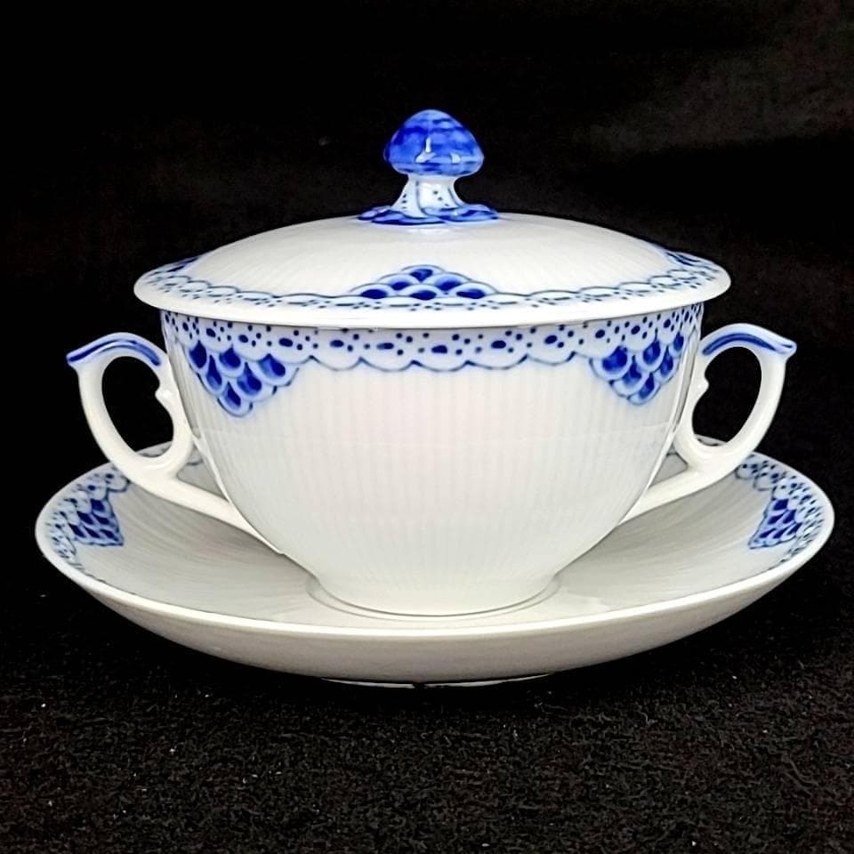 ♪美品♪ロイヤルコペンハーゲン　プリンセス　ブルー　スープカップ　3客 4