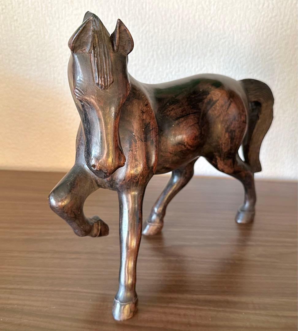 縁起物 木製　跳ね馬　馬 オブジェ 置物 アンティーク インテリア