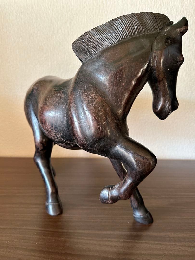 縁起物 木製　跳ね馬　馬 オブジェ 置物 アンティーク インテリア