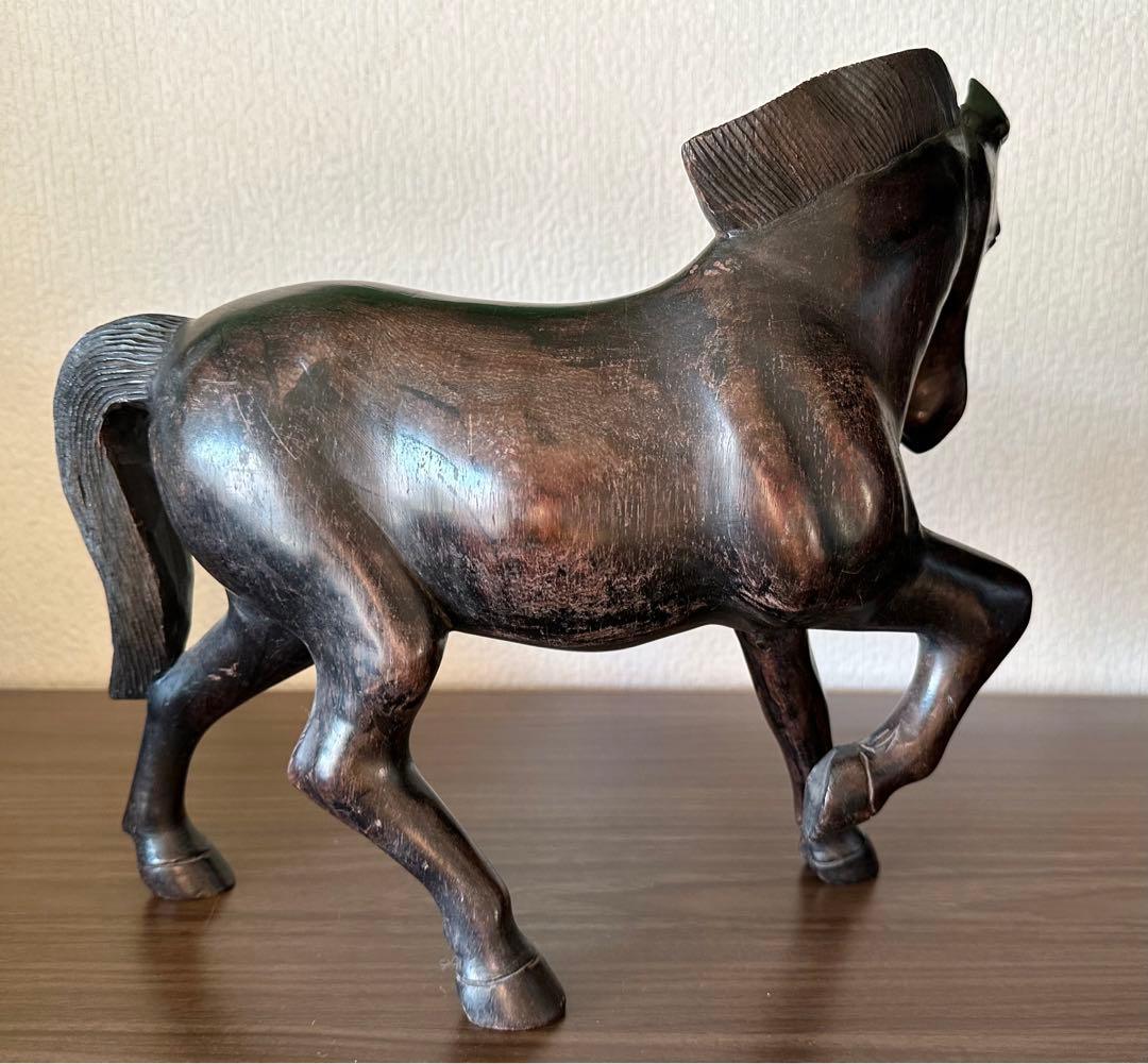 縁起物 木製　跳ね馬　馬 オブジェ 置物 アンティーク インテリア