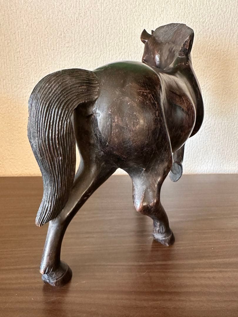 縁起物 木製　跳ね馬　馬 オブジェ 置物 アンティーク インテリア