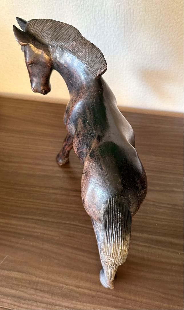 縁起物 木製　跳ね馬　馬 オブジェ 置物 アンティーク インテリア