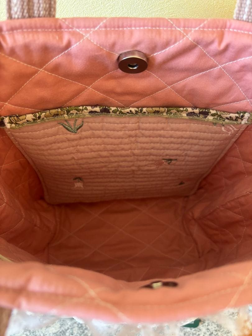 ね*】様 コヤンイサムチョン　イブル刺繍キルト&リバティ&インド刺繍リボンバッグ