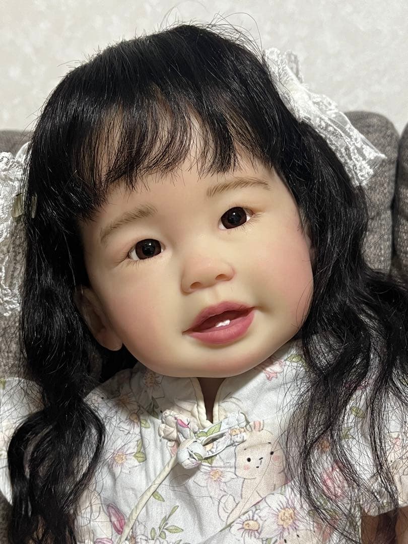 タイムセール❗️刻印あり☆リボーンドール巻毛の小さい女の子☆